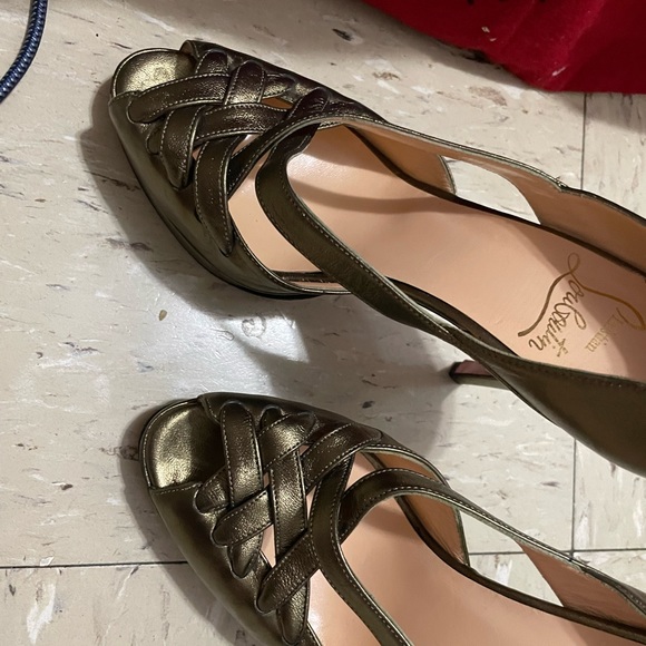 Christian Louboutin Bronze Platform Lady Corset Leather Pumps - Picture 7 of 11